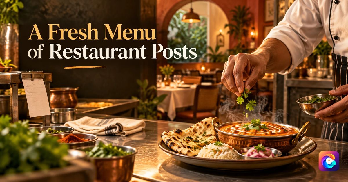 Cover image for Restaurant Instagram post ideas: how Indian restaurants and cafés can post every day without burning out